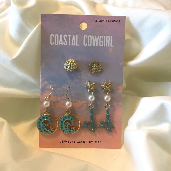 Ocean Earrings 3pc Set - Picture 1 of 3
